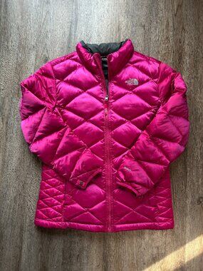 The North Face Girls XL 18 Aconcagua 550 Puffer Jacket Goose Down Coat Hot Pink